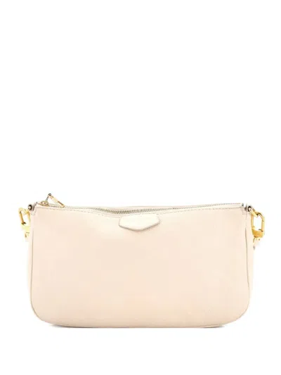 Pre-owned Louis Vuitton Multi Pochette Accessoires Monogram Empreinte Giant Crossbody Bag In Neutral