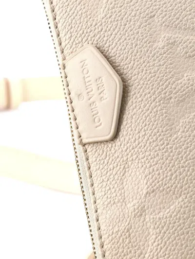 Pre-owned Louis Vuitton Multi Pochette Accessoires Monogram Empreinte Giant Crossbody Bag In Neutral