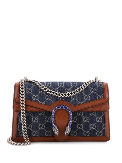 Pre-owned Gucci Dionysus Bag Gg Denim Small Shoulder Bag In Blue
