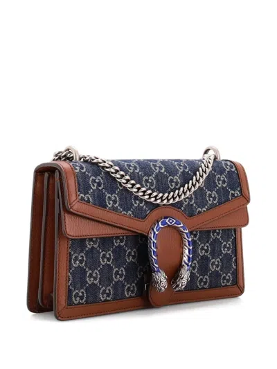 Pre-owned Gucci Dionysus Bag Gg Denim Small Shoulder Bag In Blue