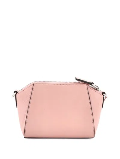 Pre-owned Givenchy Antigona Leather Nano Crossbody Bag In Pink