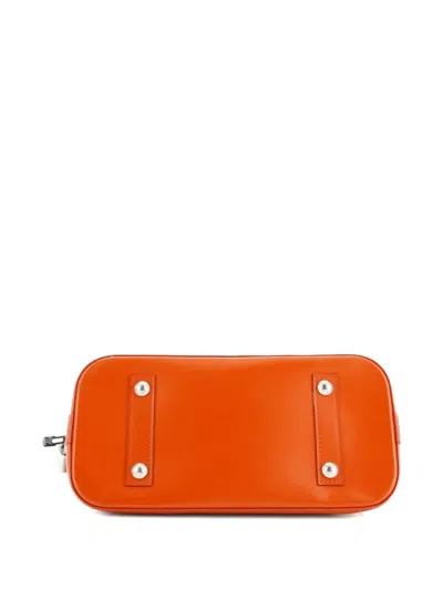 Pre-owned Louis Vuitton Alma Handbag Epi Leather Pm Satchel In Orange