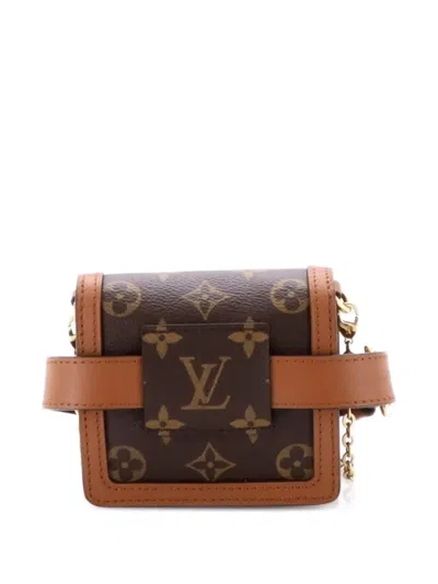 Pre-owned Louis Vuitton Dauphine Bumbag Reverse Monogram Canvas Bb Belt Bag In Brown
