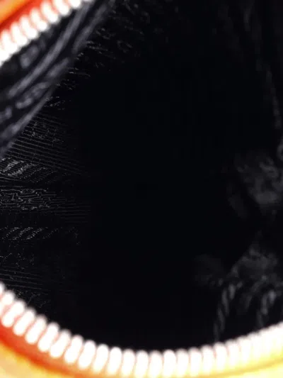 Pre-owned Prada Flou Phone Vitello Daino Crossbody Bag In Orange