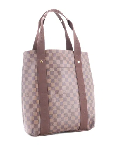 Pre-owned Louis Vuitton Cabas Beaubourg Damier Tote Bag In Brown