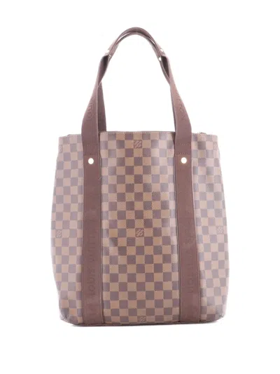 Pre-owned Louis Vuitton Cabas Beaubourg Damier Tote Bag In Brown