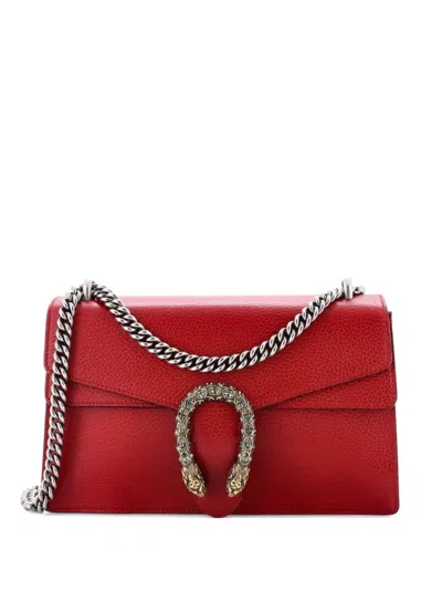 Pre-owned Gucci Dionysus Bag Leather Small Shoulder Bag In Red