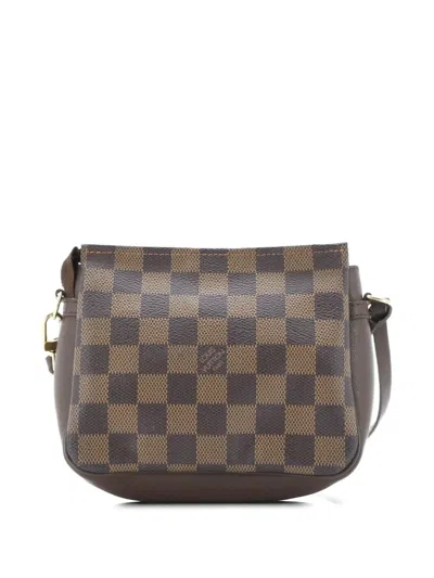 Pre-owned Louis Vuitton Trousse Make Up Bag Damier Pouch In Brown