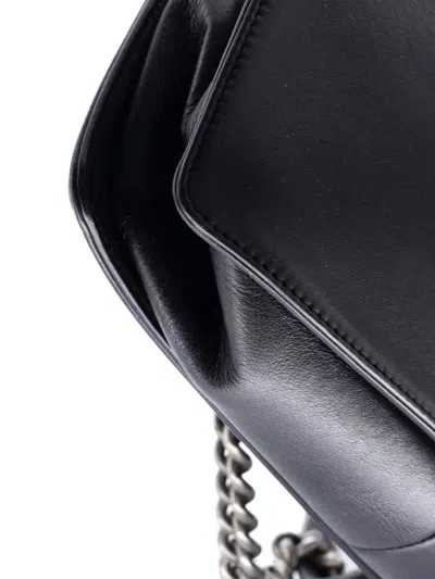 Pre-owned Chanel Boy Flap Bag Chevron Wrinkled Lambskin Old Medium Shoulder Bag In Black