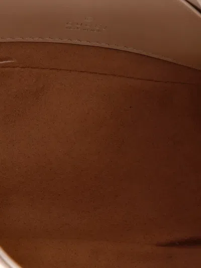 Pre-owned Gucci Gg Marmont Flap Matelasse Leather Mini Belt Bag In Neutral