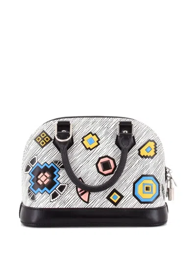 Pre-owned Louis Vuitton Alma Handbag Limited Edition Azteque Epi Leather Bb Satchel In Black