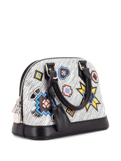 Pre-owned Louis Vuitton Alma Handbag Limited Edition Azteque Epi Leather Bb Satchel In Black