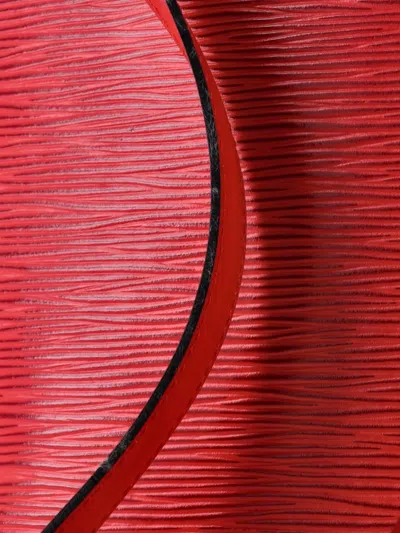 Pre-owned Louis Vuitton Lussac Handbag Epi Leather Shoulder Bag In Red