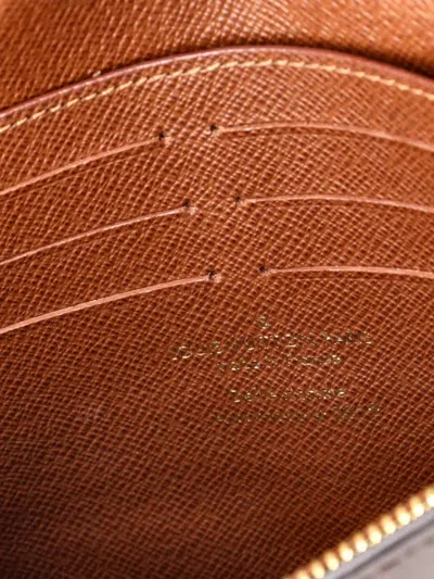 Pre-owned Louis Vuitton S Lock Pouch Monogram Canvas Belt Bag In Brown