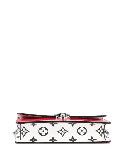 Pre-owned Louis Vuitton Cherrywood Chain Wallet Vernis With Monogram Canvas Crossbody Bag In Pink