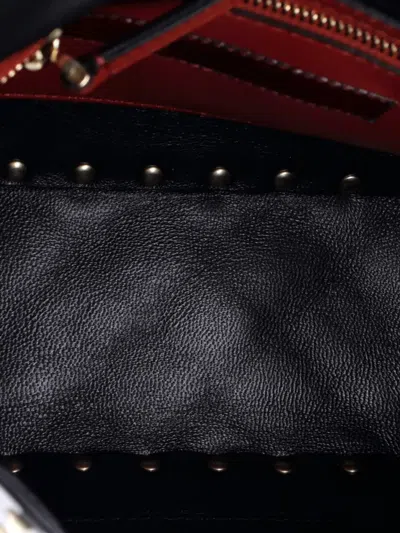 Pre-owned Valentino Garavani Rockstud Spike Flap Bag Quilted Leather Medium Crossbody Bag In Multi