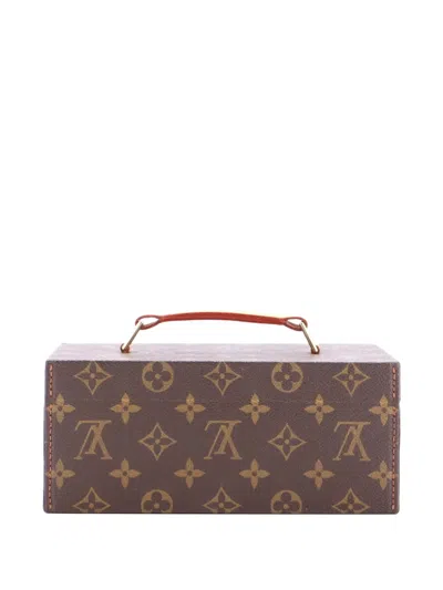 Pre-owned Louis Vuitton Boite A Tout Jewelry Case Monogram Canvas Satchel In Brown