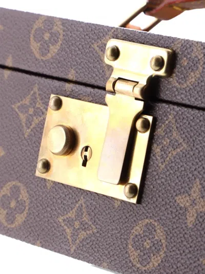 Pre-owned Louis Vuitton Boite A Tout Jewelry Case Monogram Canvas Satchel In Brown