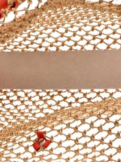 Pre-owned Goyard Aligre Bag Raffia Net With Coated Canvas Tote Bag In Neutral