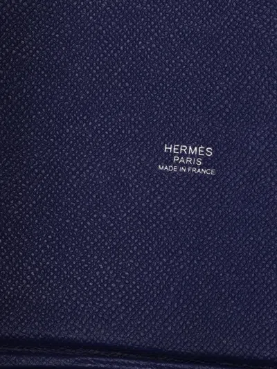 Pre-owned Hermes Picotin Lock Bag Tressage Epsom Pm Bucket Bag In Blue