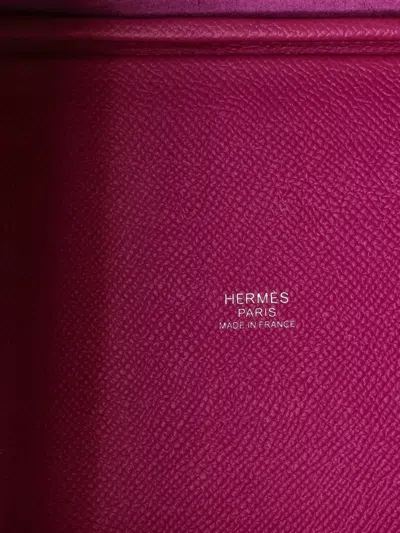 Pre-owned Hermes Picotin Lock Bag Tressage Epsom Pm Bucket Bag In Blue