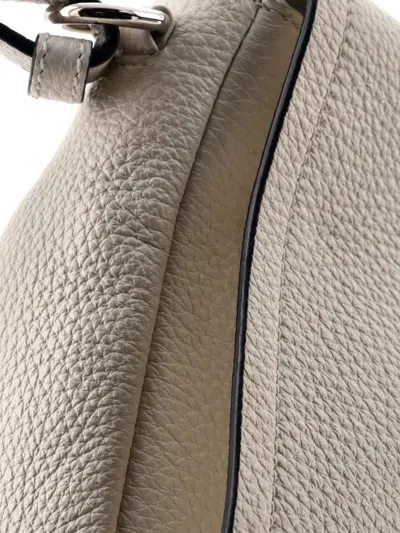 Pre-owned Prada Dual Strap Flap Vitello Daino Small Crossbody Bag In Neutral