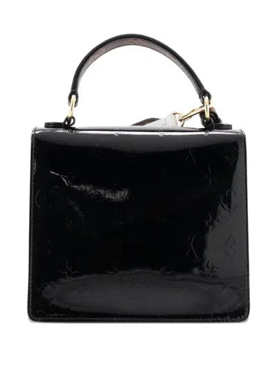 Pre-owned Louis Vuitton Spring Street Nm Handbag Monogram Vernis With Monogram Canvas And Epi Leather Shoulder Bag In Black