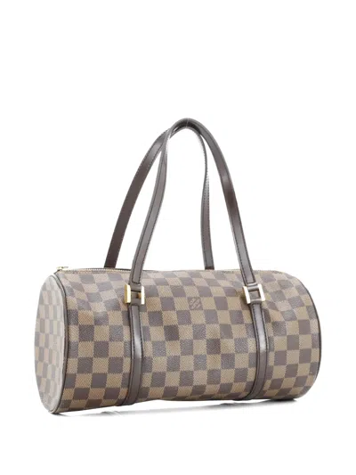 Pre-owned Louis Vuitton Papillon Handbag Damier 30 Satchel In Brown