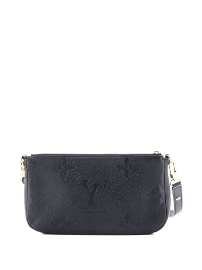 Pre-owned Louis Vuitton Multi Pochette Accessoires Monogram Empreinte Giant Crossbody Bag In Black