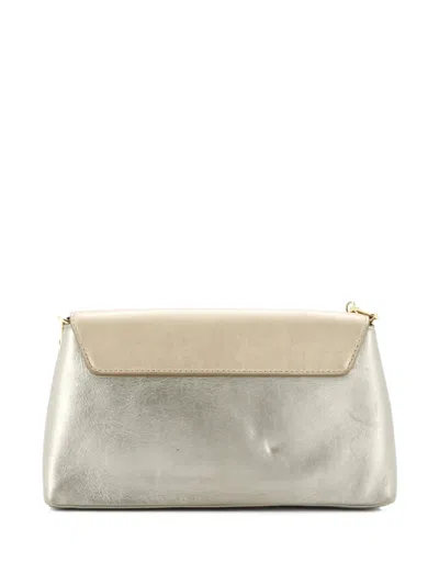 Pre-owned Louis Vuitton Love Note Chain Clutch Leather Crossbody Bag In Gold