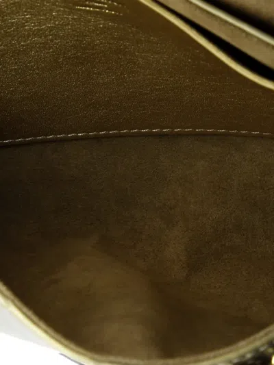 Pre-owned Louis Vuitton Love Note Chain Clutch Leather Crossbody Bag In Gold