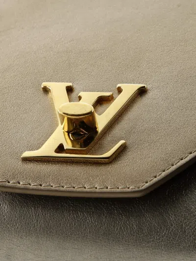 Pre-owned Louis Vuitton Love Note Chain Clutch Leather Crossbody Bag In Gold