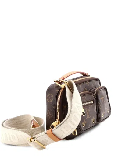Pre-owned Louis Vuitton Utility Monogram Canvas Crossbody Bag In Brown