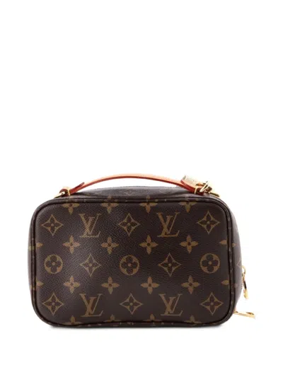 Pre-owned Louis Vuitton Utility Monogram Canvas Crossbody Bag In Brown