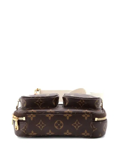Pre-owned Louis Vuitton Utility Monogram Canvas Crossbody Bag In Brown