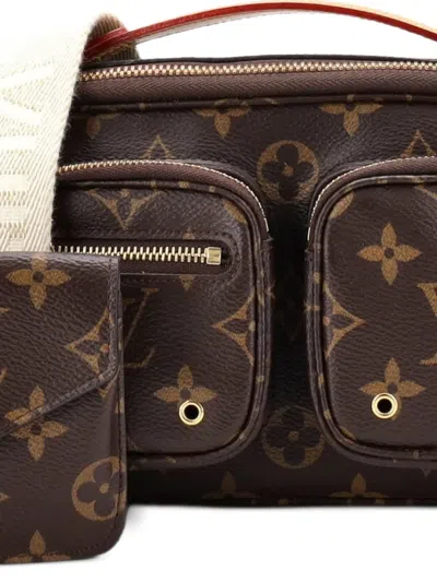 Pre-owned Louis Vuitton Utility Monogram Canvas Crossbody Bag In Brown