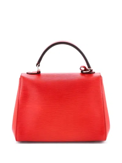 Pre-owned Louis Vuitton Cluny Top Handle Bag Epi Leather Bb Satchel In Red