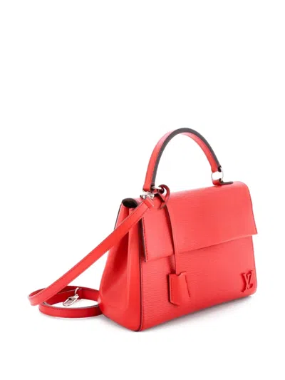 Pre-owned Louis Vuitton Cluny Top Handle Bag Epi Leather Bb Satchel In Red