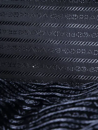 Pre-owned Prada Galleria Double Zip Saffiano Leather Large Tote Bag In Blue