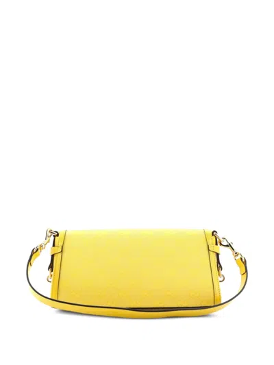 Pre-owned Gucci Luce Canvas Small Shoulder Bag In Yellow