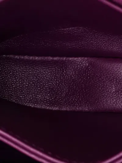 Pre-owned Valentino Garavani One Stud Chain Flap Bag Leather Micro Crossbody Bag In Purple