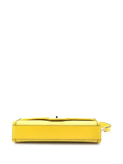 Pre-owned Gucci Luce Canvas Small Shoulder Bag In Yellow