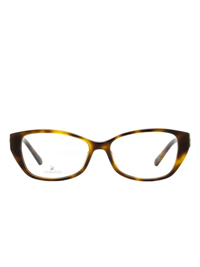 Swarovski Eyewear Sk5391 Glasses In Brown