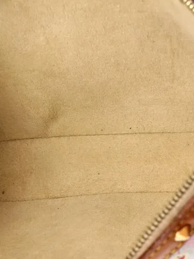 Pre-owned Louis Vuitton Pochette Accessoires Limited Edition Cherry Blossom Monogram Clutch Bag In Brown