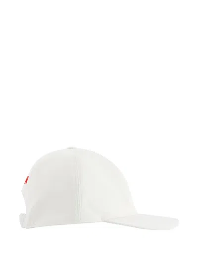 Msgm Logo-embroidered Baseball Cap In White