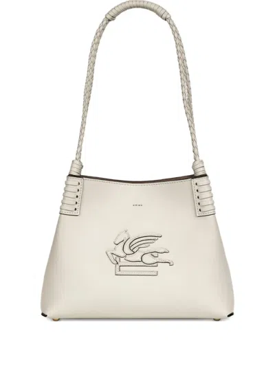 Etro Mini Leather Shoulder Handbag In Neutral