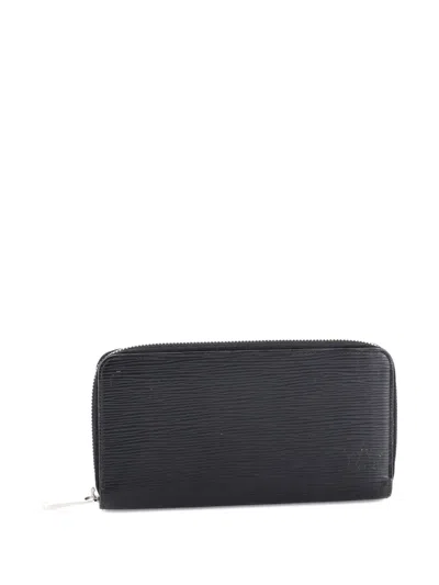 Pre-owned Louis Vuitton Zippy Wallet Epi Leather Small Wallets In Black