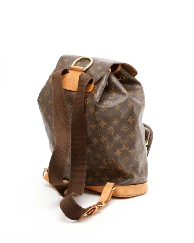 Pre-owned Louis Vuitton Monogram Montsouris Gm Backpack In Brown