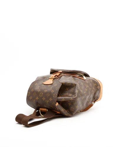 Pre-owned Louis Vuitton Monogram Montsouris Gm Backpack In Brown