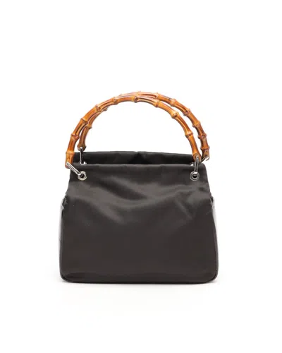 Gucci Bamboo Handbag In Black